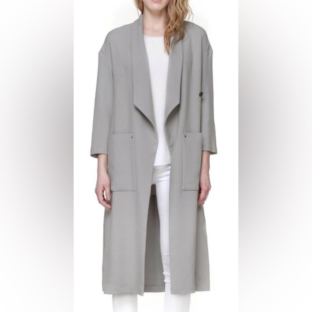 SOIA & KYO Carole duster coat in Pebble